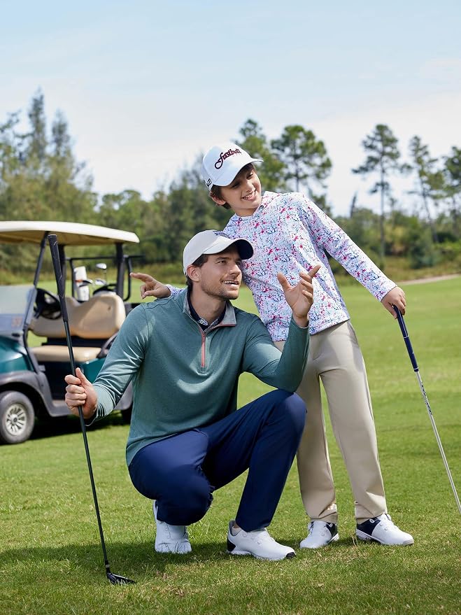 M MAELREG Quarter Zip Golf Pullover Men Dry Fit Long Sleeve Performance Wicking - Image 5