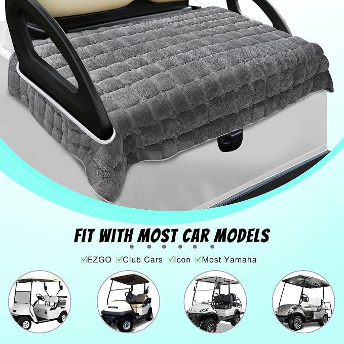YOKYHOM Golf Cart Seat Covers, Supreme Comfort Golf Cart Seat Towel Blanket - Image 6