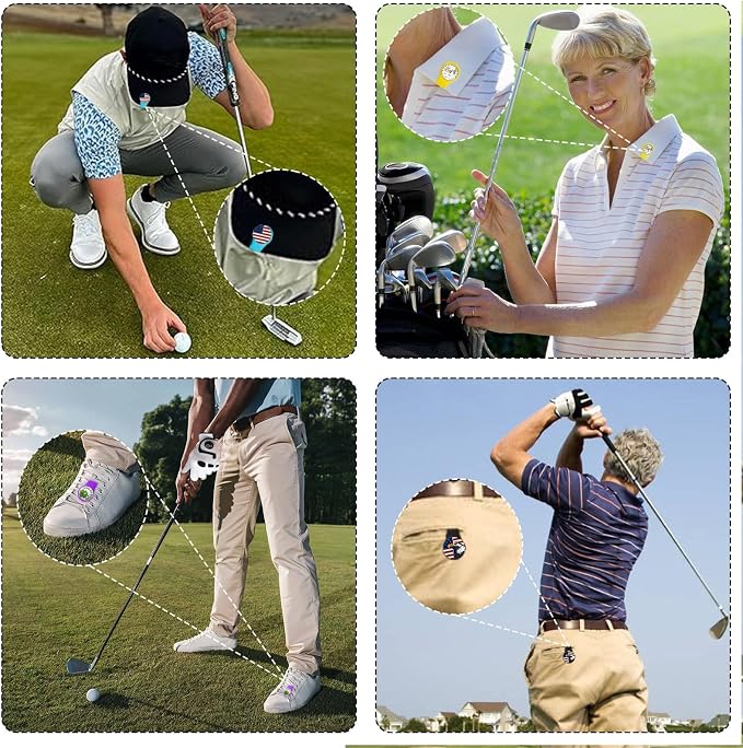 FINGER TEN Golf Ball Marker Hat Clip Magnetic Value 3 4 6 Pack Set Silicone - Image 7