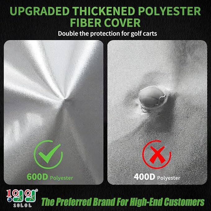 10L0L Heavy Duty 650D Golf Cart Cover - Image 2
