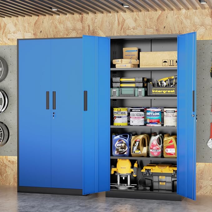 INTERGREAT Metal Storage Cabinet, Tall Metal Cabinet - Image 8