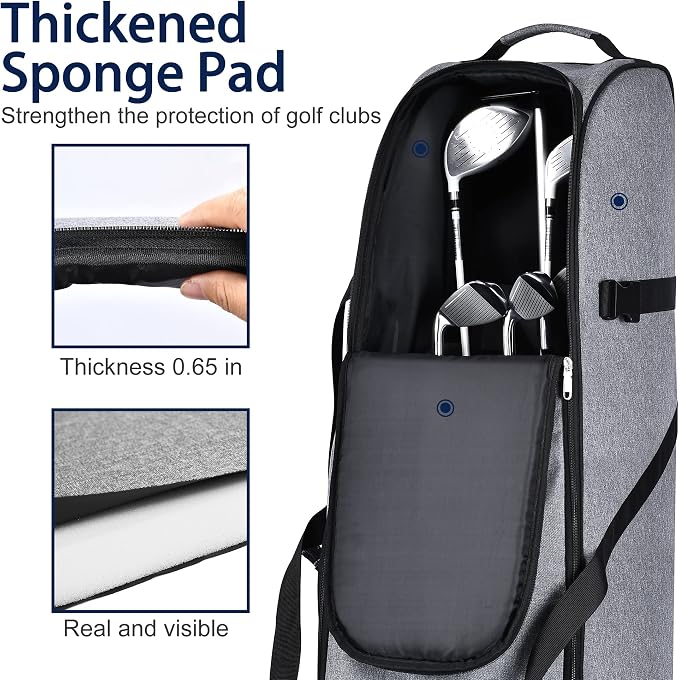 Partage Golf Travel Bag with Wheels, Golf Travel Case - Image 4