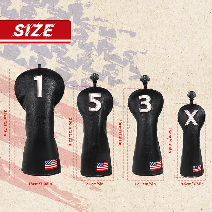 Golf Head Covers, American Flag Patriotism Golf Club Cover - Image 5