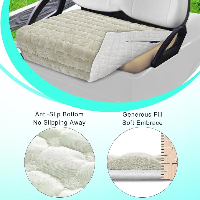 YOKYHOM Golf Cart Seat Covers, Supreme Comfort Golf Cart Seat Towel Blanket - Image 3
