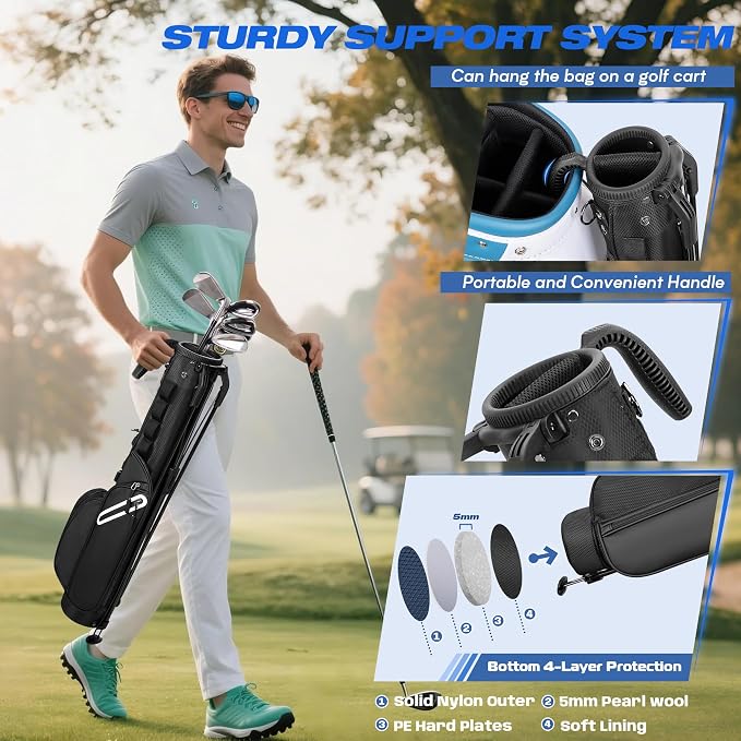 Golf Stand Bag Fit Up to 7 Clubs, Compact Design - Image 5