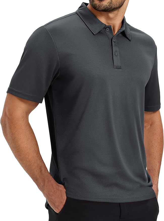 TACVASEN Mens Polo Shirts Short Sleeve Dry Fit Performance Breathable Golf Shirt by TACVASEN