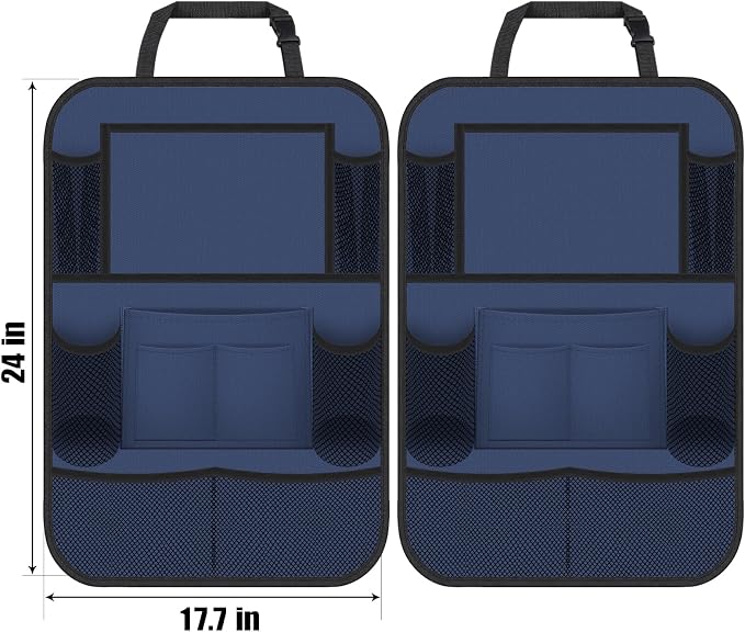 Car Backseat Organizer with 11" Table Holder, 10 Storage Pockets Seat Back - Image 5