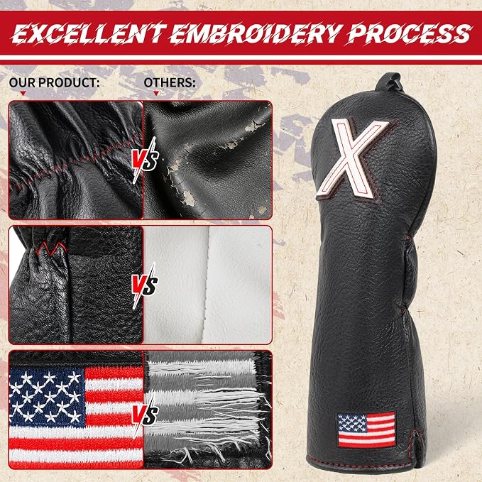 Golf Head Covers, American Flag Patriotism Golf Club Cover - Image 6