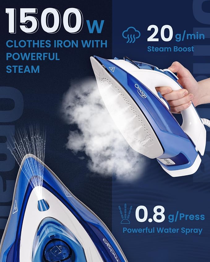 Steam Iron for Clothes, 1500W Clothes Iron - Image 3
