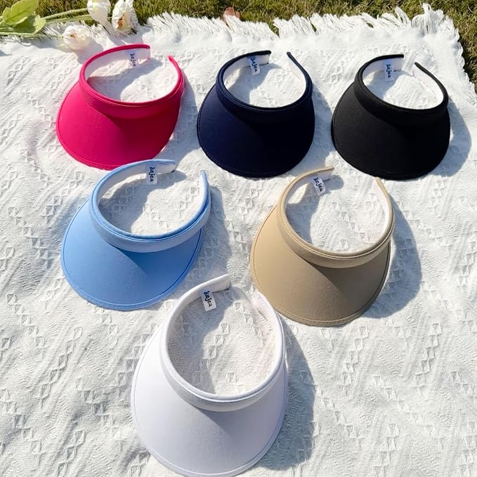 2 Pack Sun Visor Hats Women Men Clip On Wide Brim Visors Hat Outdoor Sports - Image 6
