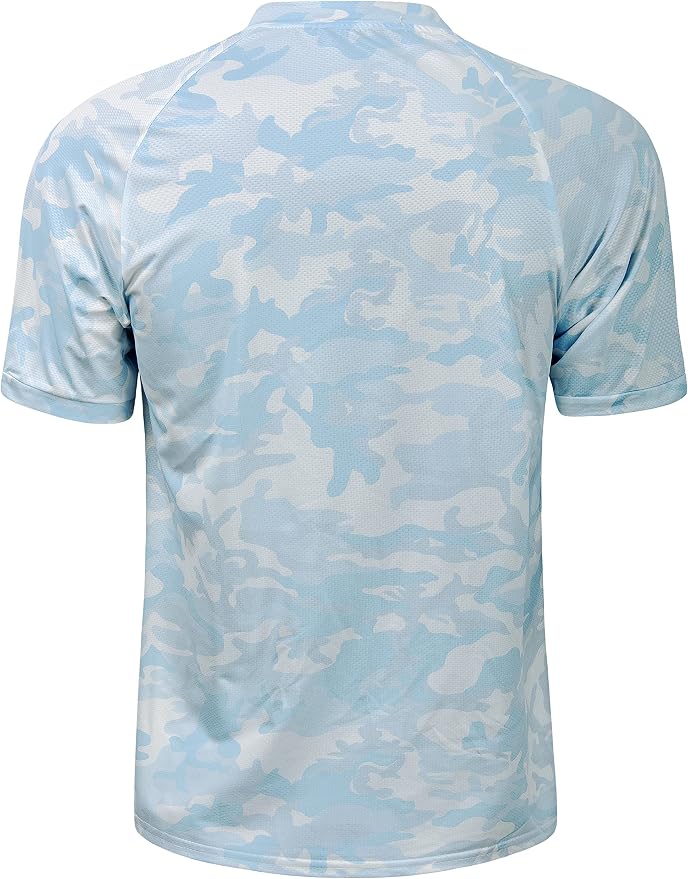 TAPULCO Mens Collarless Golf Shirts Short Sleeve Dry Fit Stretch Casual - Image 3