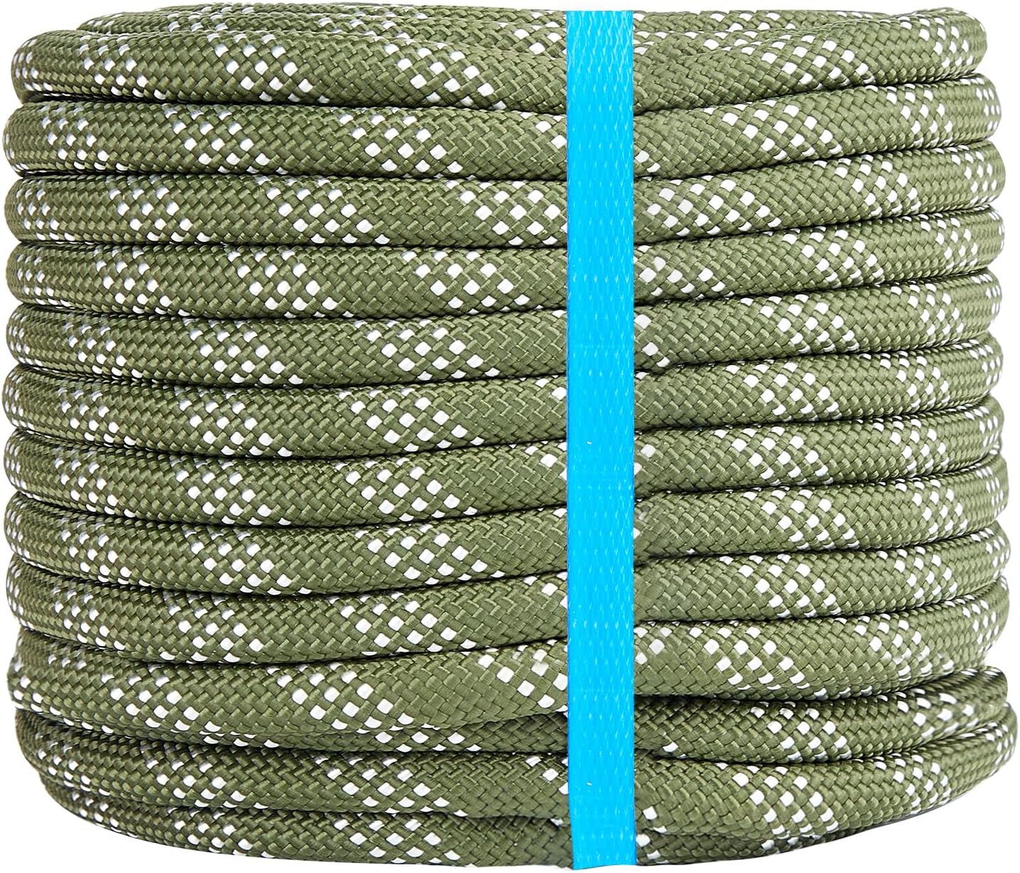 1/2 Inch Double Braided Polyester Arborist Rope, 1/2in 100ft Heavy Duty Nylon Rope for Anchor, Tree Work, Cargo, Pulling, Sailing