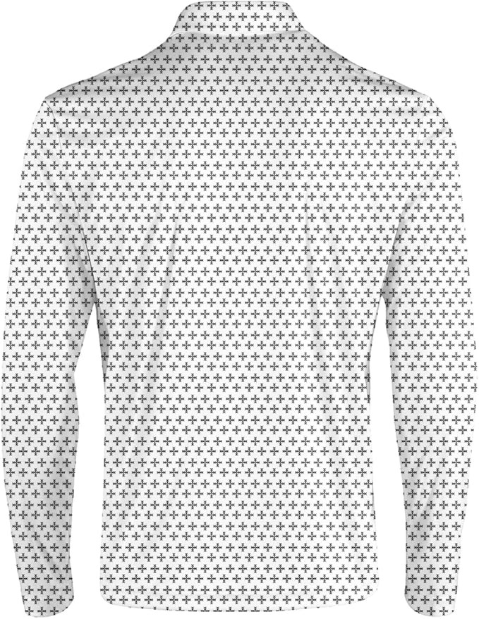 Men's Long Sleeve Golf Shirt Quick Dry 3 Button Work Fishing Outdoor Casual - Image 4