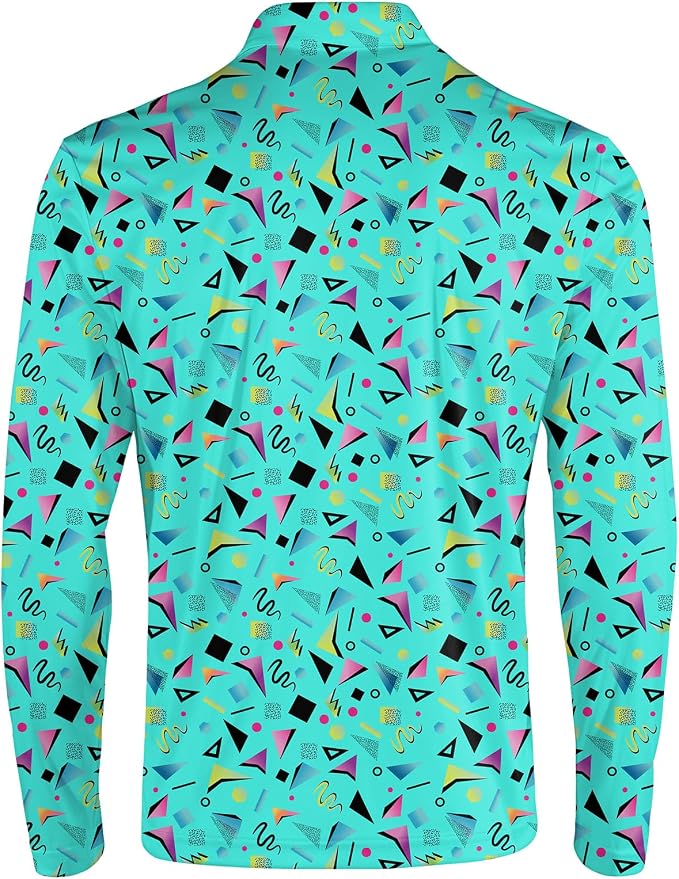 Men's Long Sleeve Golf Shirt Quick Dry 3 Button Work Fishing Outdoor Casual - Image 4
