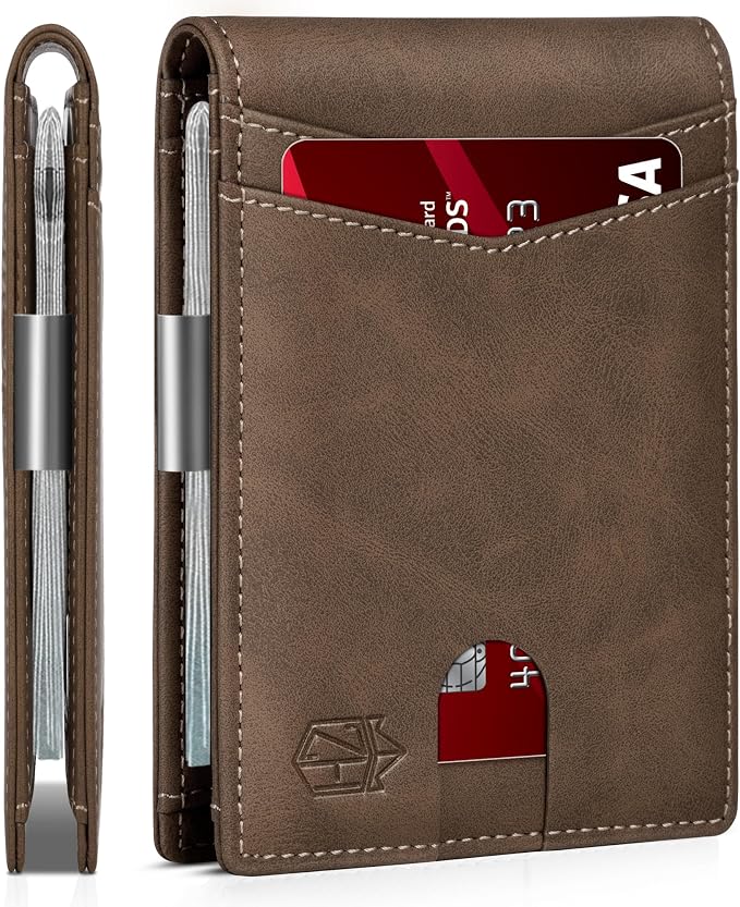 Zitahli Money Clip Wallets for Men, Slim Bifold Wallet 10-12 Cards, Mens by Zitahli