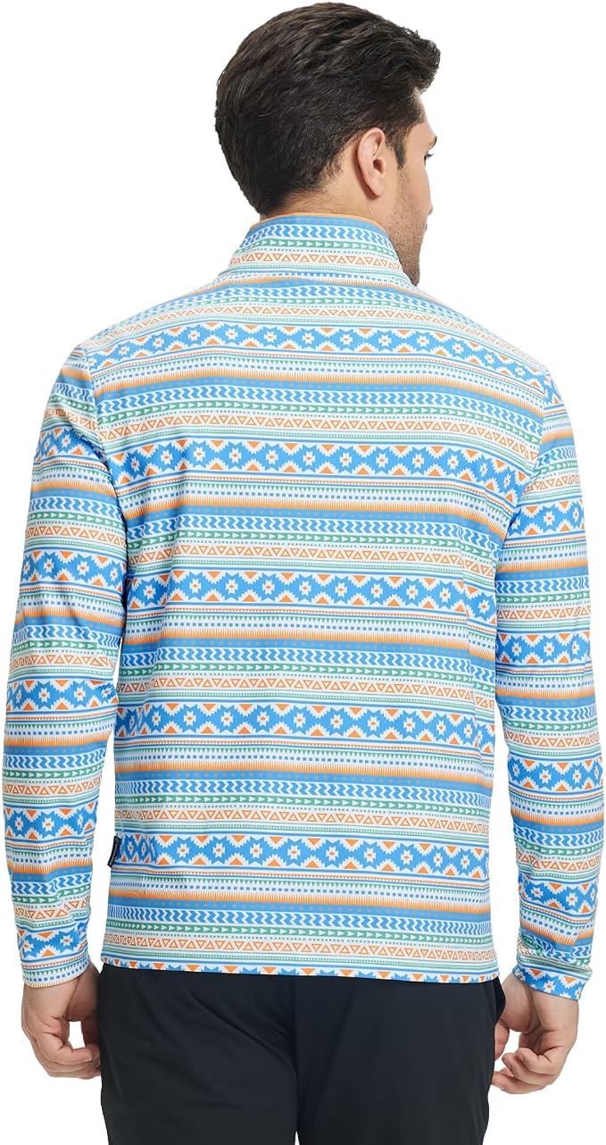 M MAELREG Quarter Zip Golf Pullover Men Dry Fit Long Sleeve Performance Wicking - Image 5