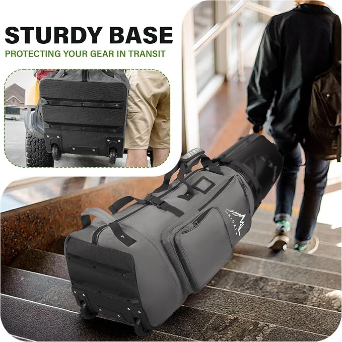 Golf Travel Bag with Hard Case Top, 1680D Heavy Duty Oxford Golf Club Travel - Image 6