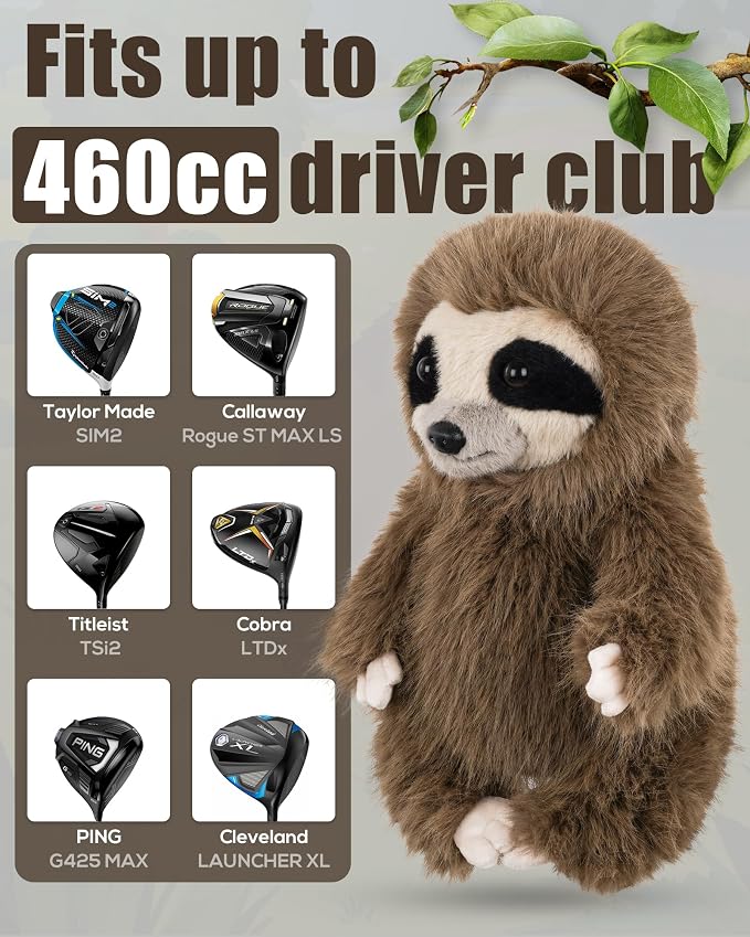 Big Teeth Funny Plush Driver Headcover Animal, Groundhog Gopher Penguin Driver - Image 3