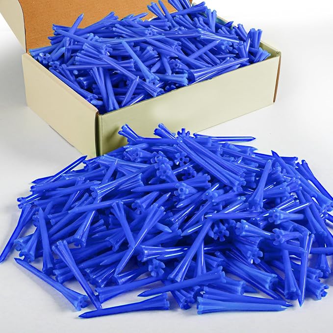 FINGER TEN Golf Tees Plastic Unbreakable Easy to Find Bulk Value 500 Count by FINGERTENSport