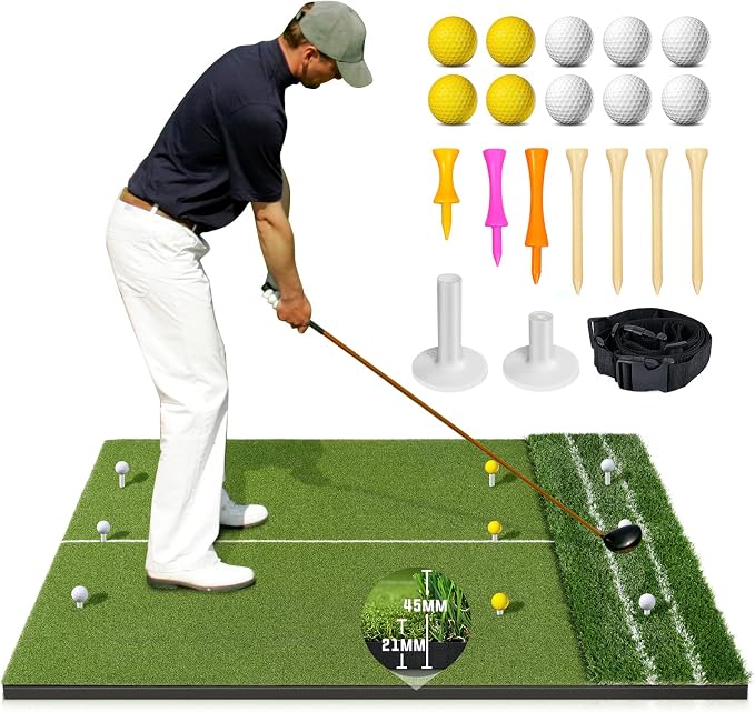 Dual Turf Golf Mat by WelcometoWOVUO