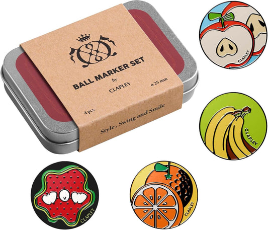 Ball Markers, 0.9 Inch, Made from Stainless Steel and Oven-Cured Enamel; an Essential Accessory for Golfers, Eye-catching and Easy to Spot On The Green, Pack of 4
