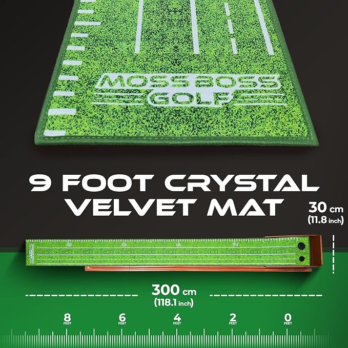 Practice Putting Mat with Automatic Ball Return Track & Putting Mirror - Image 6