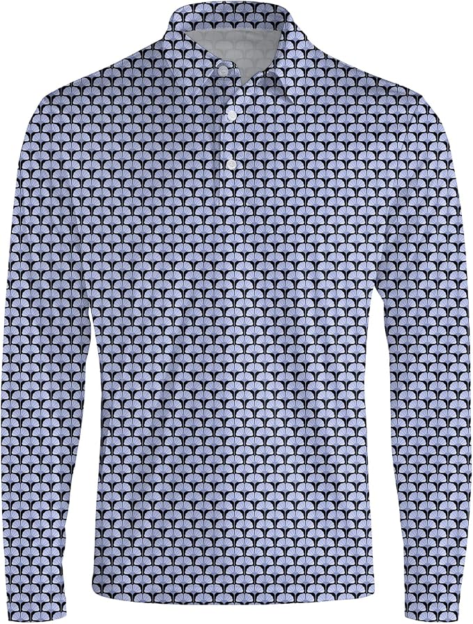 Men's Long Sleeve Golf Shirt Quick Dry 3 Button Work Fishing Outdoor Casual - Image 3