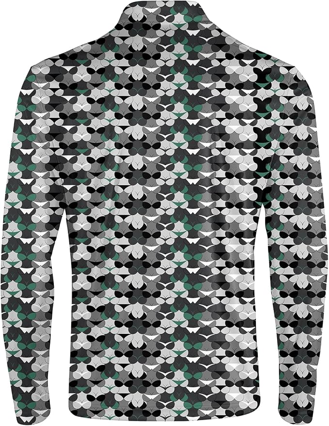 Men's Long Sleeve Golf Shirt Quick Dry 3 Button Work Fishing Outdoor Casual - Image 4