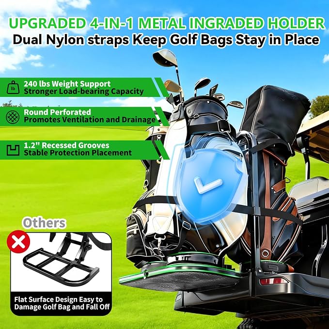 Golf Cart Bag Holder Bracket Upgraded Metal Attachment - Image 5