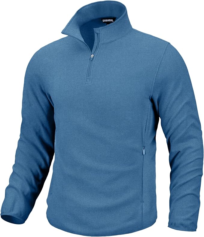 G Gradual Mens Quarter Zip Pullover Fleece by GGradual