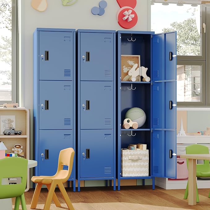 Aobabo 16" W 3 Door Metal Storage Locker - Image 7
