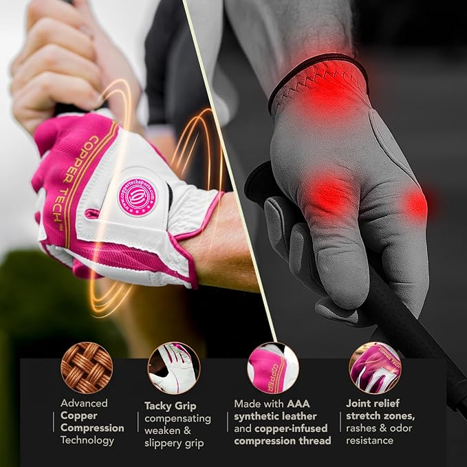 Copper Tech Ladies Golf Gloves Women Right Handed Golfer or Left Handed Golfer - Image 5