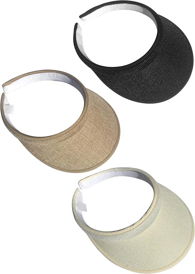 ​3 Pieces Clip On Visors Women Men Visor Sun Hats Hat Outdoor Sports Golf Beach by Ydocqli