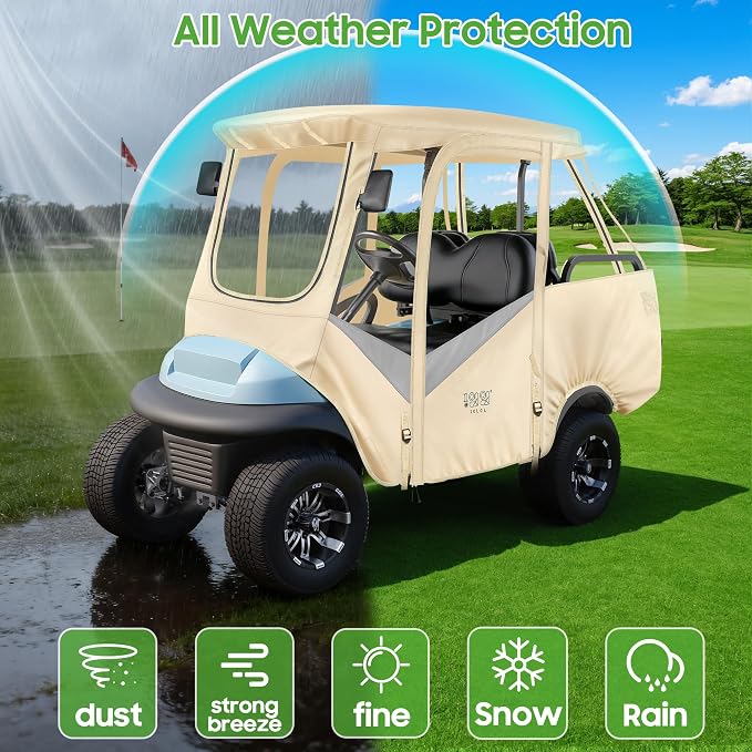 10L0L 4 Passenger Golf Cart Driving Enclosure - Image 4