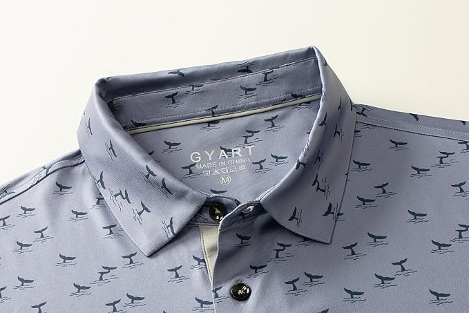 Mens Golf Shirts Quick Dry Moisture Wicking Casual Short Sleeve Performance - Image 2