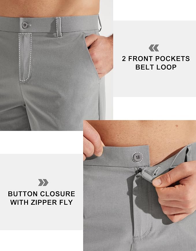 Libin Mens Golf Pants Stretch Work Dress Pants 30"/32"/34" Quick Dry - Image 3
