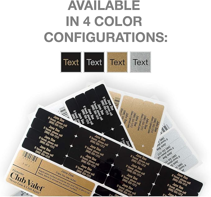 Customized Golf Club Labels – 24 Classy Identification Personalized Labels - Image 3