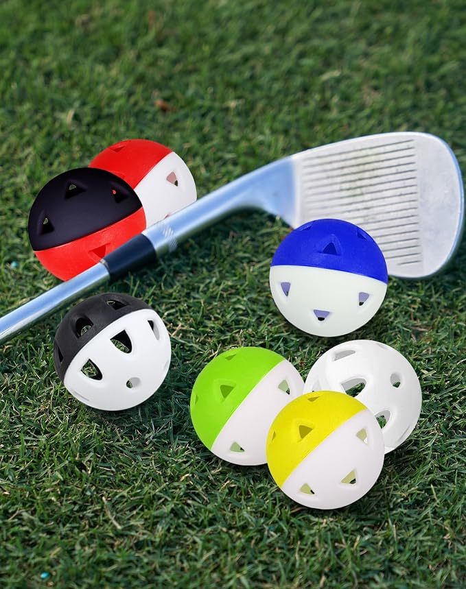 70 Pack Practice Golf Balls, 42mm Rubber Golf Training Ball, Hollow Airflow - Image 5