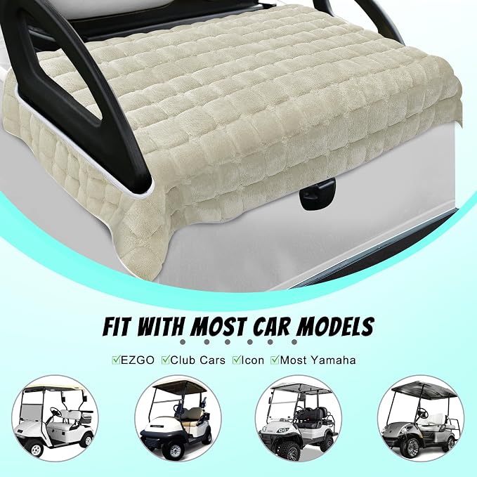 YOKYHOM Golf Cart Seat Covers, Supreme Comfort Golf Cart Seat Towel Blanket - Image 6