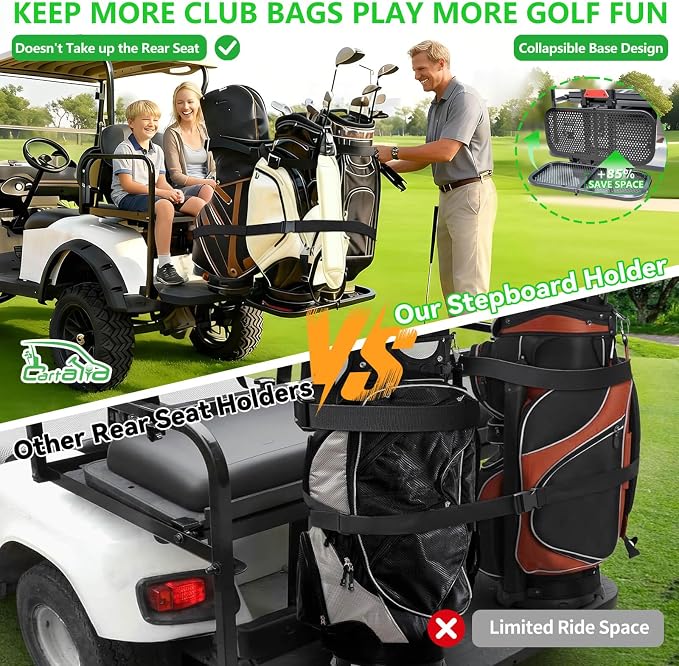 Golf Cart Bag Holder Bracket Upgraded Metal Attachment - Image 4