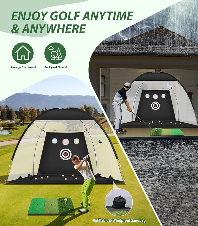 Golf Net, 10x7ft Golf Hitting Aid - Image 5