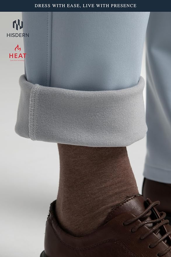 HISDERN Heat 701 Men's Thermal Golf Pants Stretch Fleece 30"/32" No Iron Comfy - Image 8