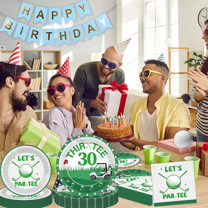 96 Pcs Golf 30th Birthday Party Decorations Golf Theme Tableware Set Golf - Image 6