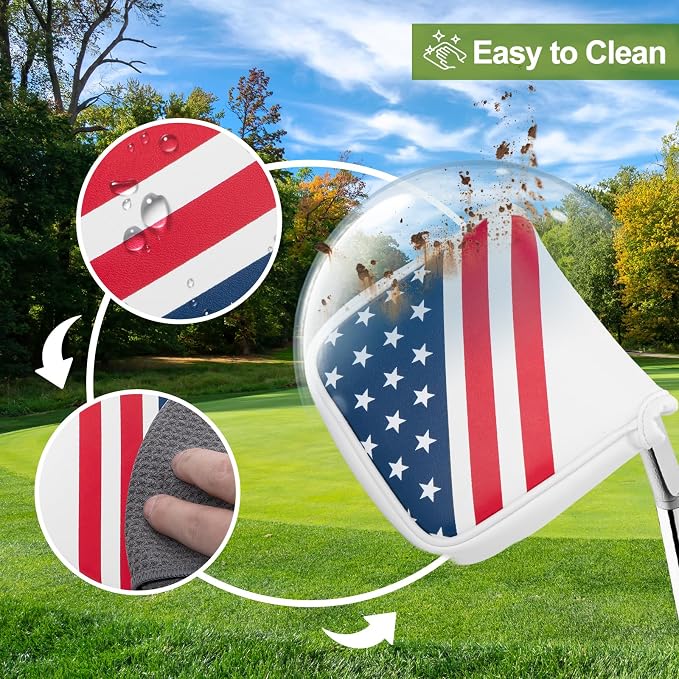 Golf Putter Cover USA Mallet Putter Headcover - Image 3