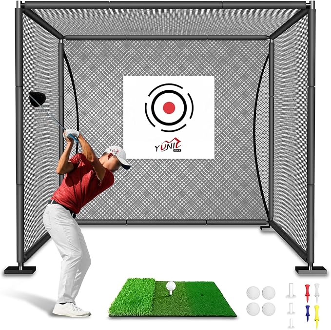 YUNIC Golf Driving Cage with Metal Frame by YUNICGOLF