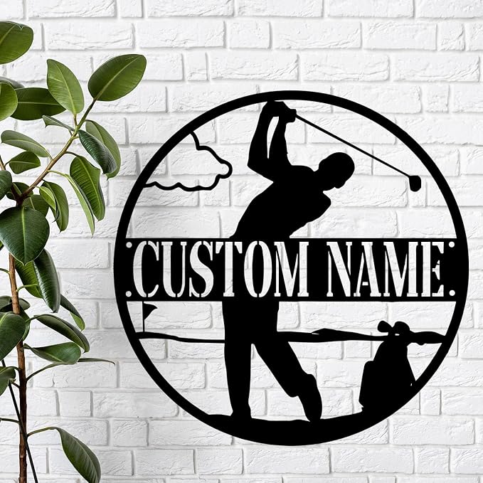 Custom Golf Golfing Metal Sign, Personalized LED Lights Wall Art, Unique Home - Image 5