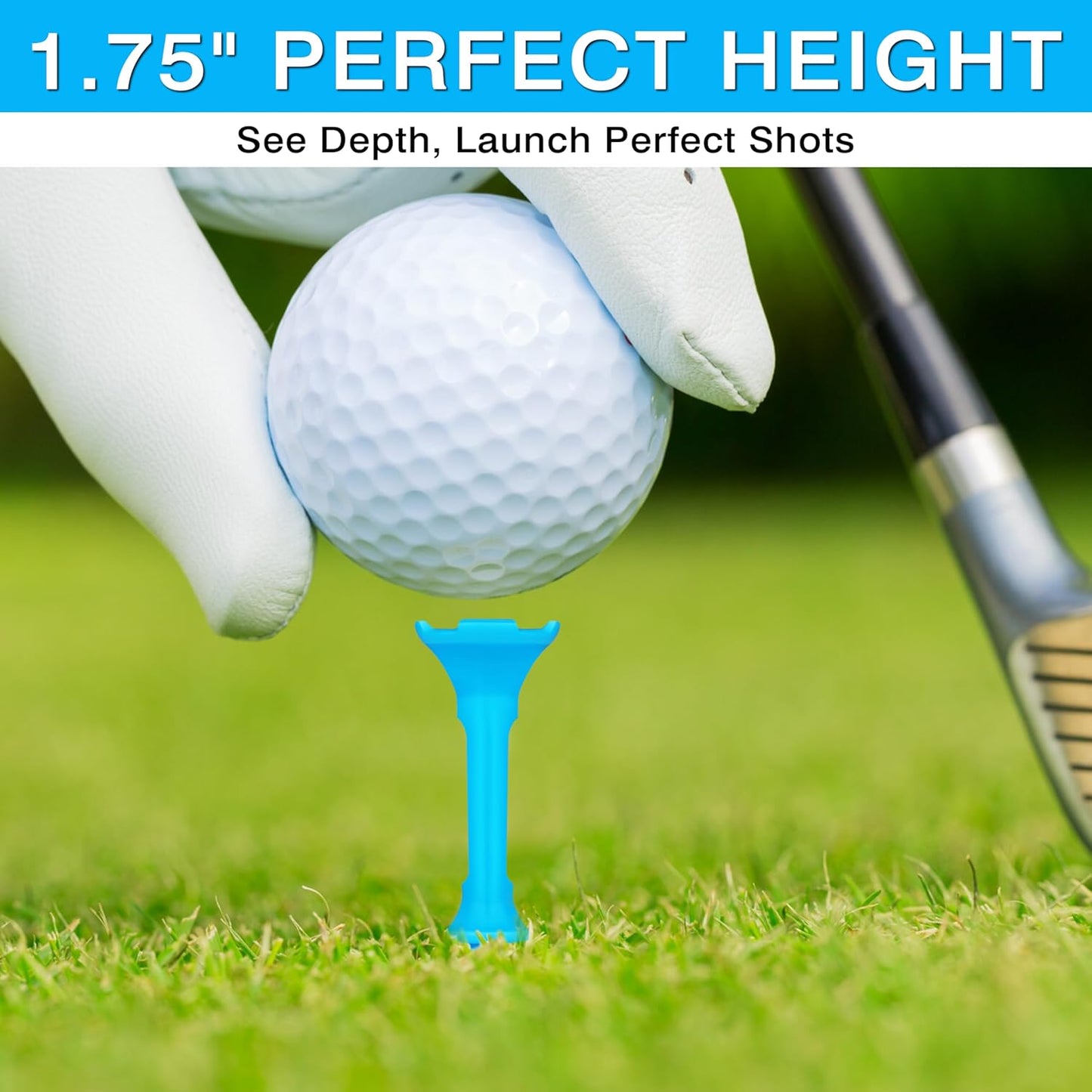 High Perfomance Material Golf Tees, Unbreakable & Stability Professional Golf Tees, Perfect Tee Height at Every Shot Golf Tees