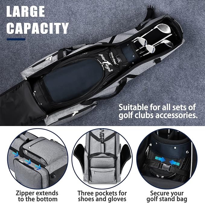 Partage Golf Travel Bag with Wheels, Golf Travel Case - Image 3