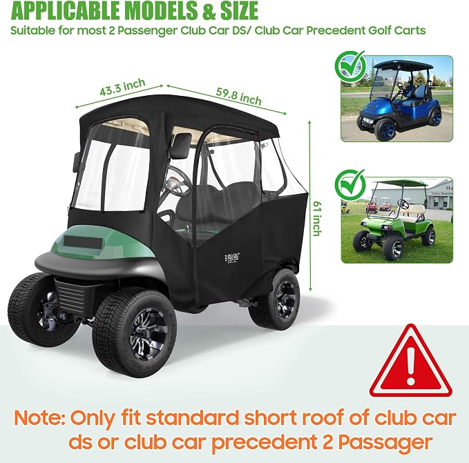 10L0L Golf Cart Driving Enclosures 2 Passenger - Image 7