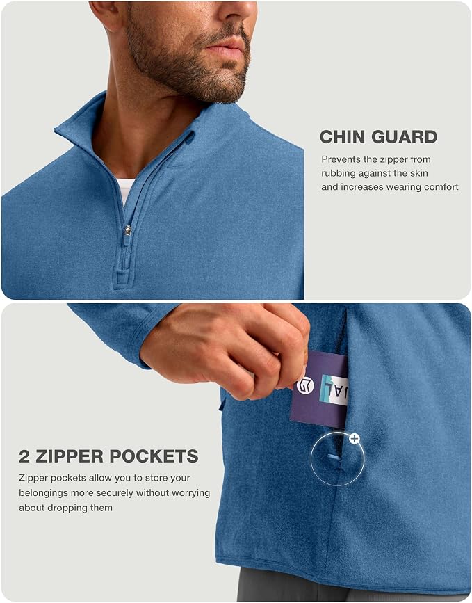 G Gradual Mens Quarter Zip Pullover Fleece - Image 3